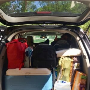 Road Trip_ Family of Six Packed in a Mini Van